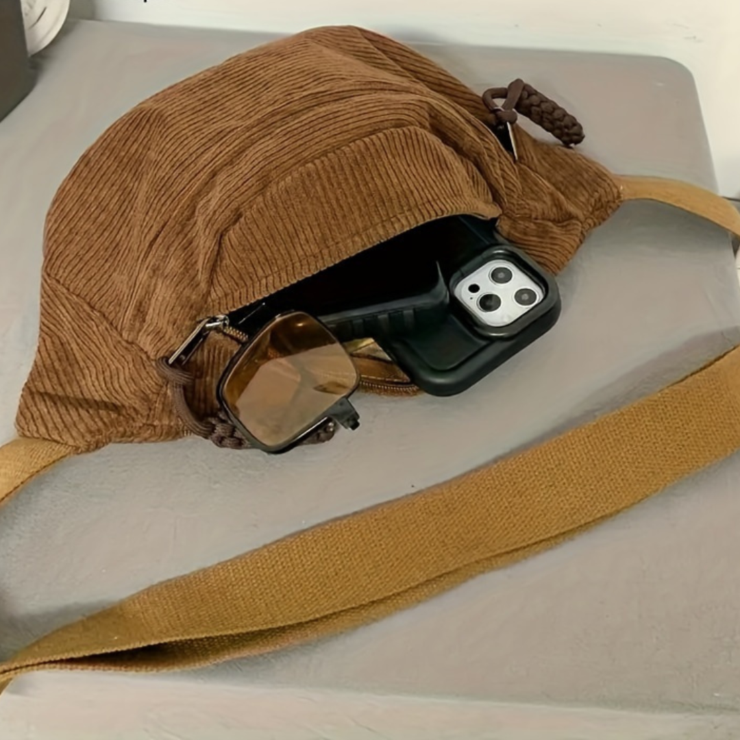 Bordázott hatású crossbody táska állítható pánttal – 11. kép