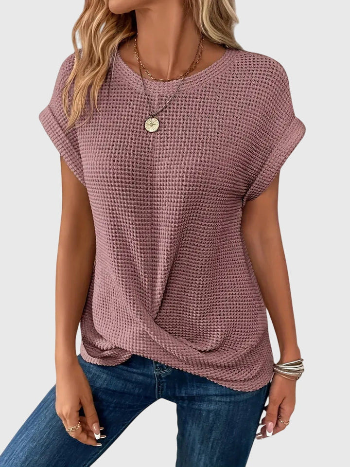 Kerek nyakú elegáns női blúz – 2. kép
