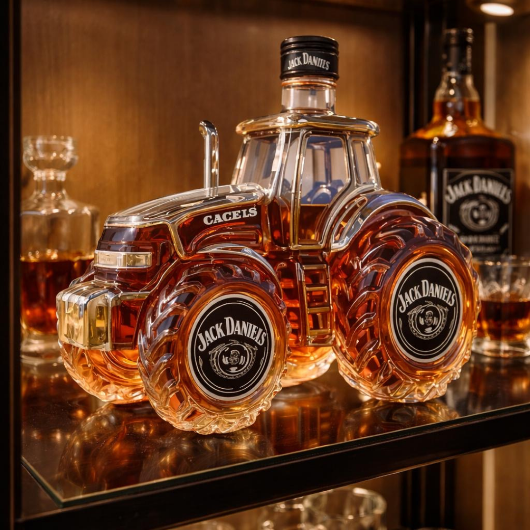 Klasszikus traktor formájú whisky dekanter