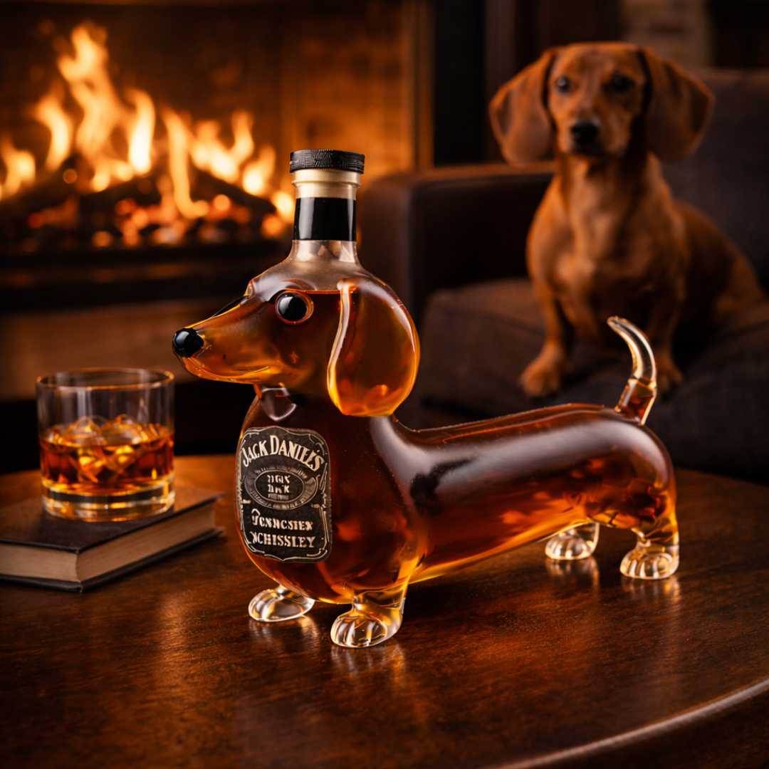 Tacskó formájú whisky dekanter