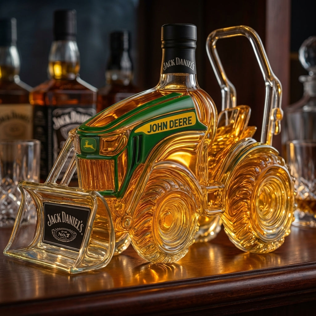 Traktor formájú whisky dekanter