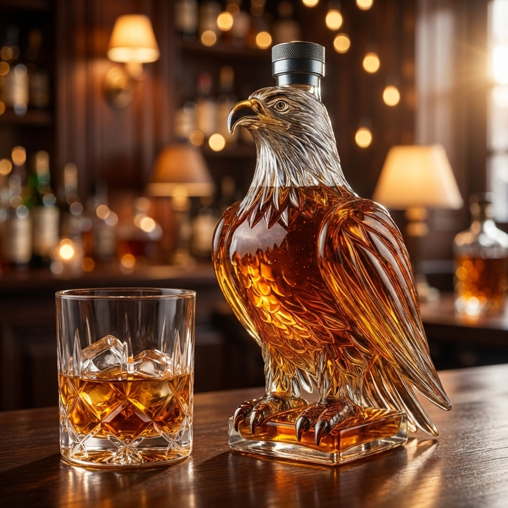 Sas formájú whisky dekanter