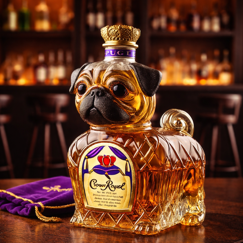 Francia bulldog formájú whisky dekanter