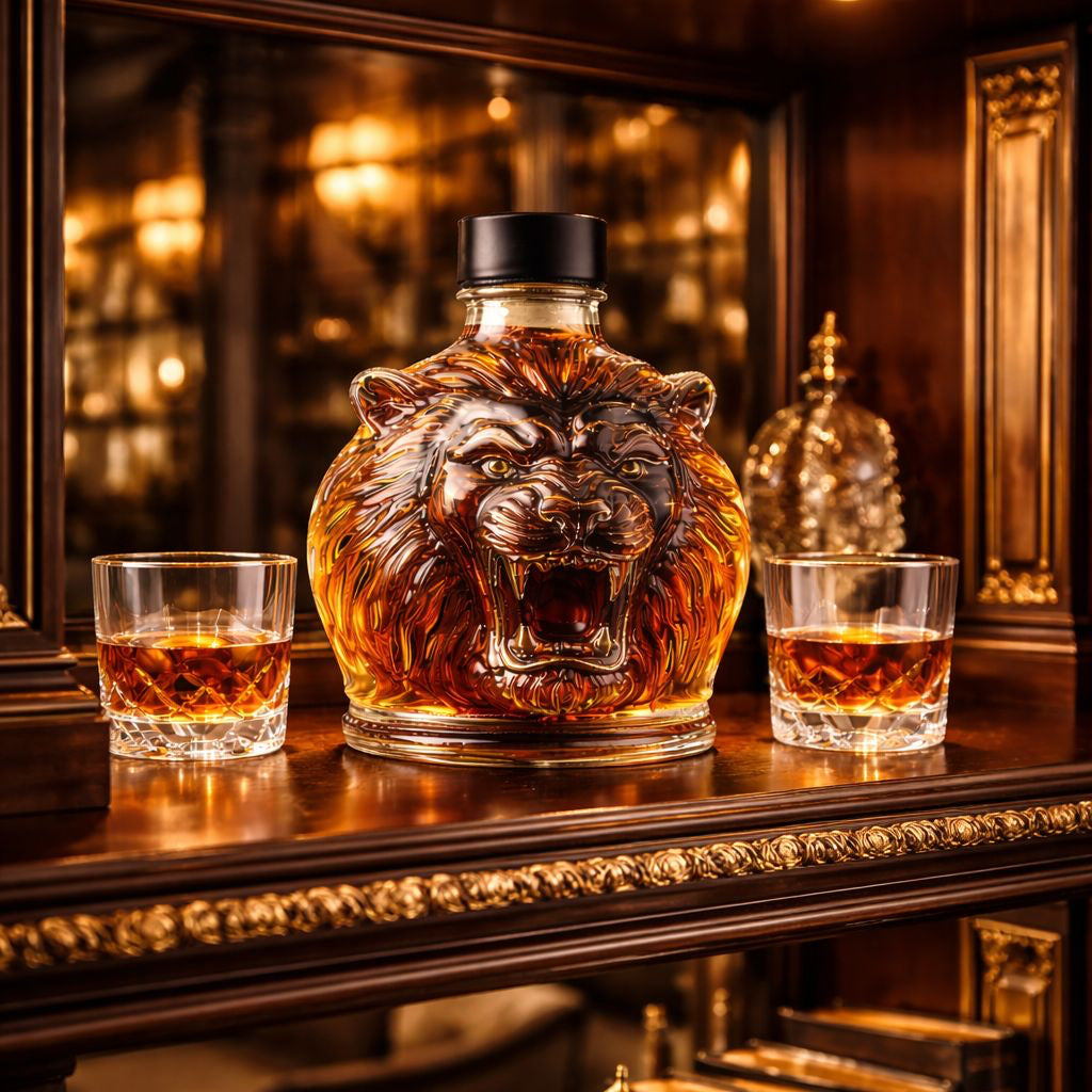 Oroszlán formájú whisky dekanter