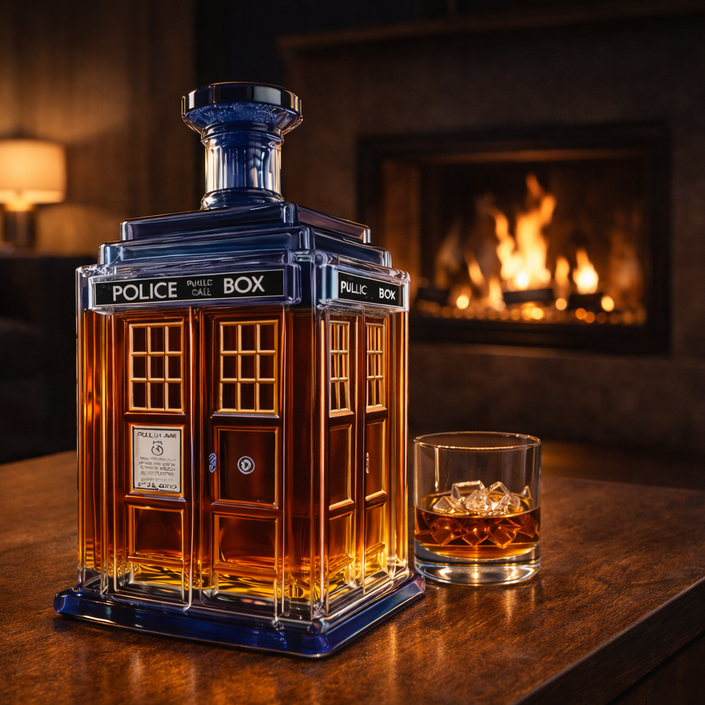 Rendőrfülke formájú whisky dekanter