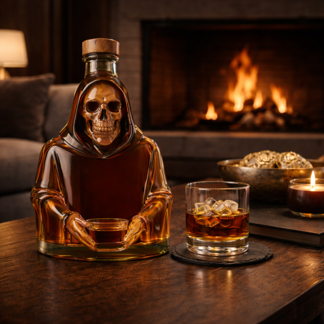 Sötét, gótikus hangulatú whisky dekanter