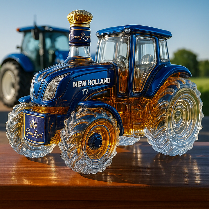 New Holland T7 traktor formájú whisky dekanter – 2. kép