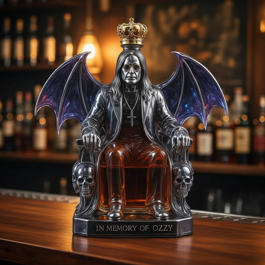 Ozzy Osbourne kiadású whisky dekanter