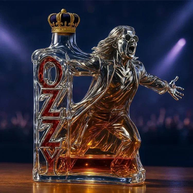 Rocklegendát formázó whisky dekanter kerek szemüveggel – 2. kép