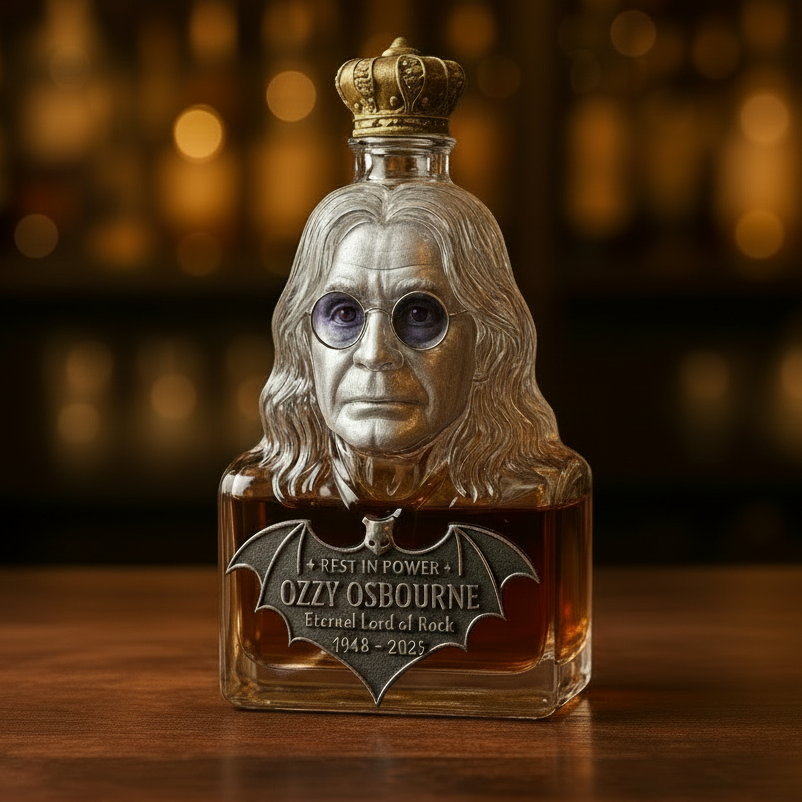 Ozzy tiszteletkiadású whisky dekanter