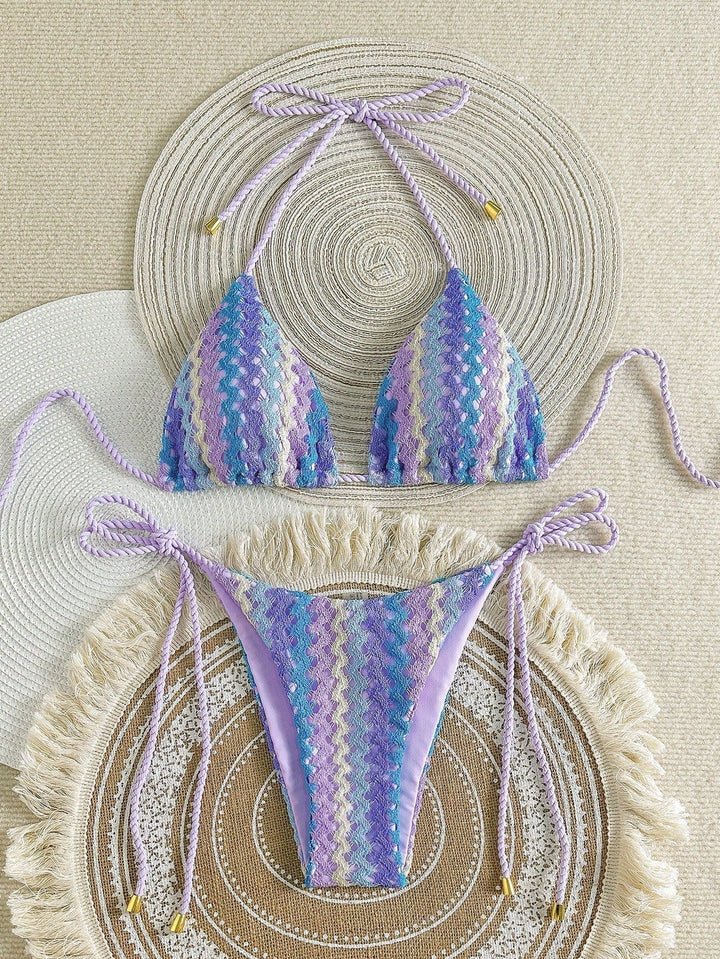 Áttört hatású háromszög bikini – 3. kép