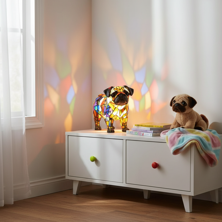 Színes geometrikus mopsz LED lámpa – 2. kép