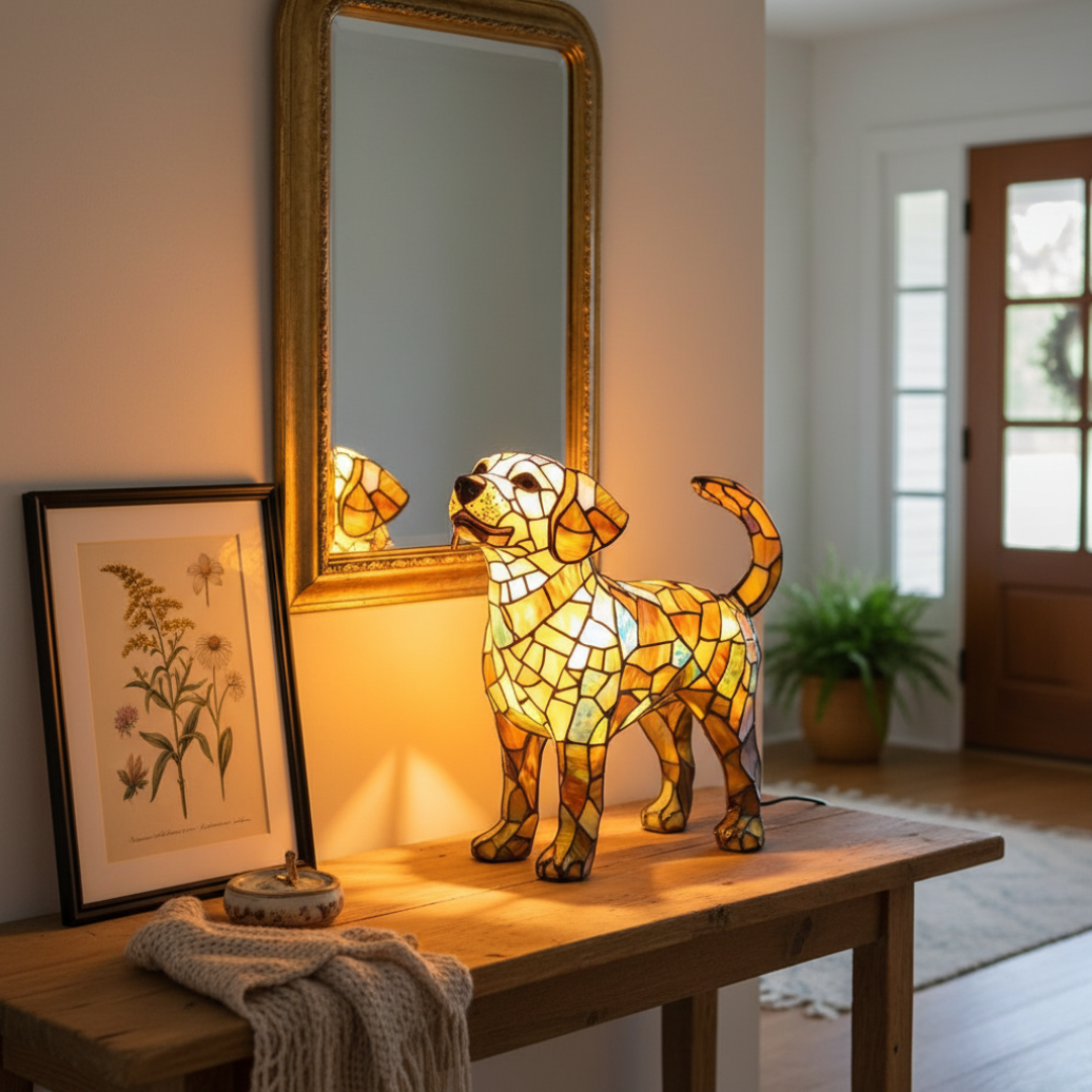 Geometrikus labrador formájú LED lámpa – 2. kép