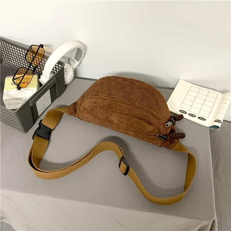 Bordázott hatású crossbody táska állítható pánttal – 10. kép