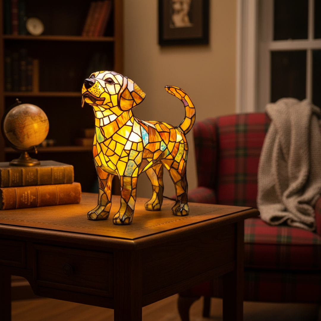 Geometrikus labrador formájú LED lámpa – 3. kép