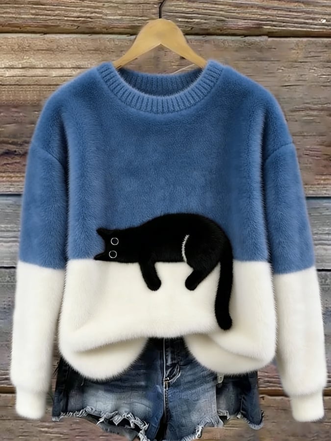 Puha oversize pulóver játékos motívummal – 8. kép