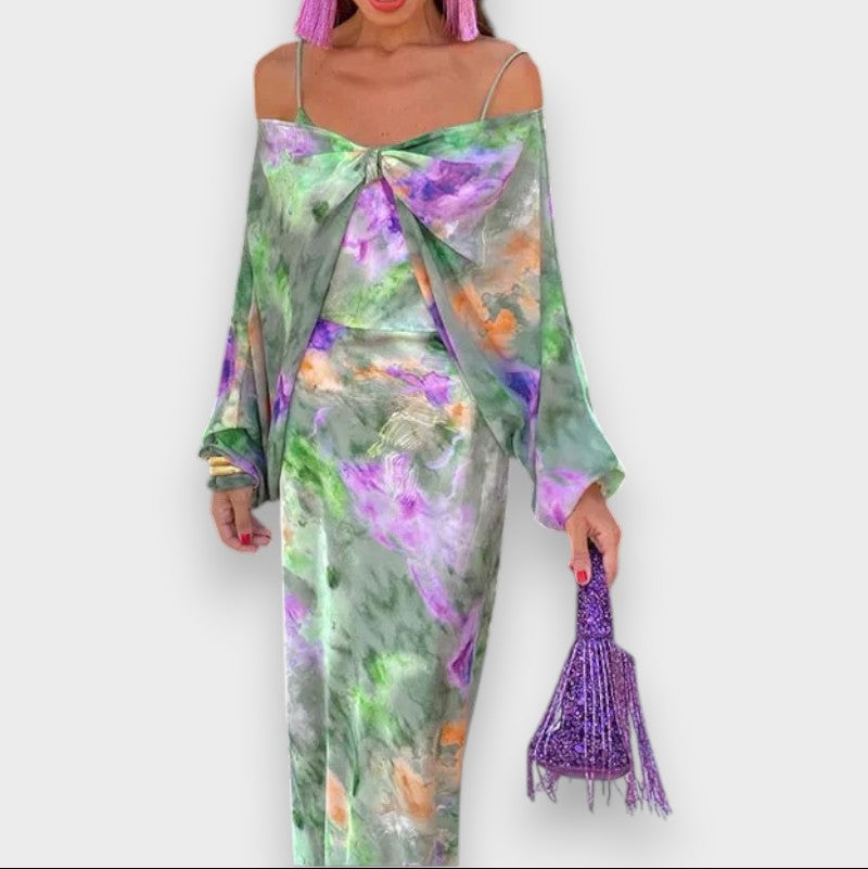 Elegáns nyári midi ruha – 2. kép