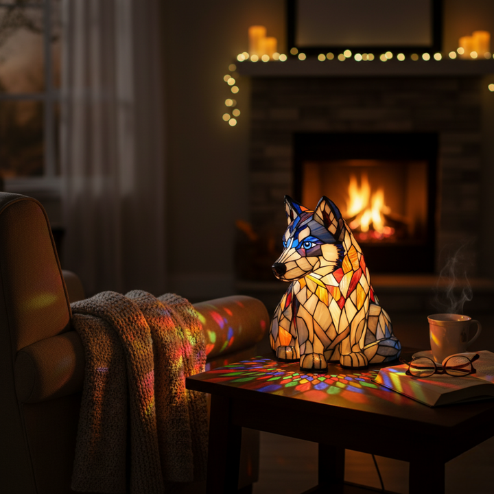 Színes geometrikus husky LED lámpa – 3. kép