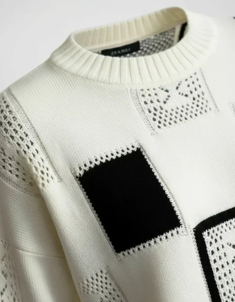 Kerek nyakú elegáns kötött pulóver – 4. kép