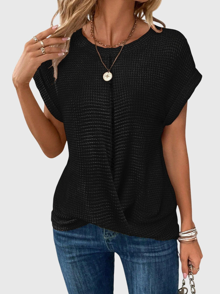 Kerek nyakú elegáns női blúz – 8. kép