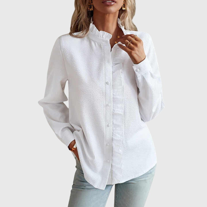 Elegáns alakkiemelő női blúz – 4. kép