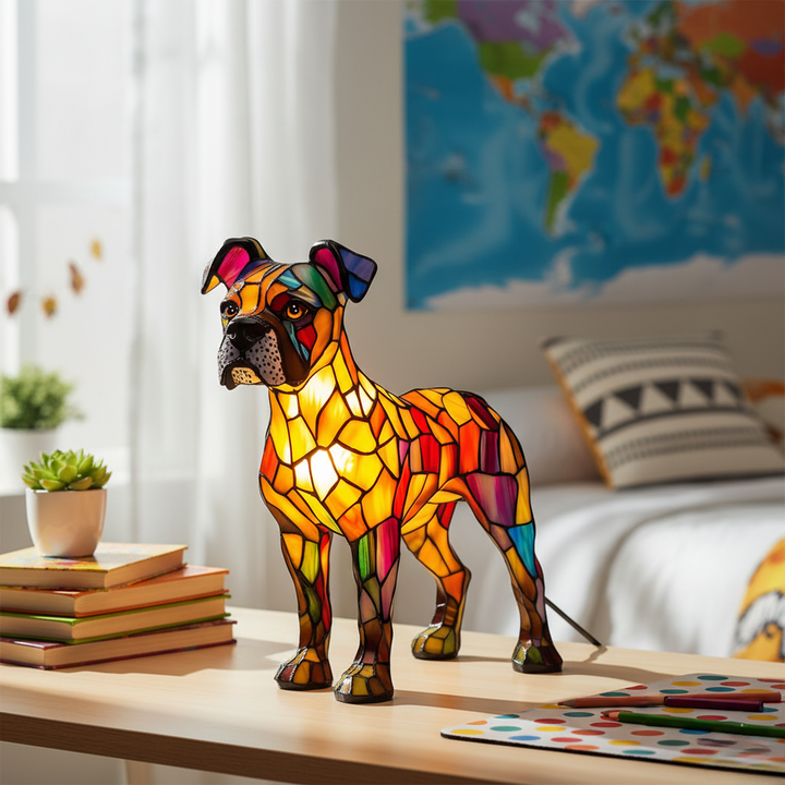 Színes kiskutyafigurás LED lámpa – 3. kép