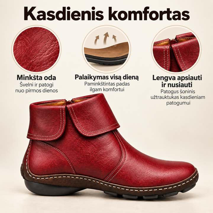 Kerek orrú bélelt bokacsizma oldalcipzárral – 4. kép