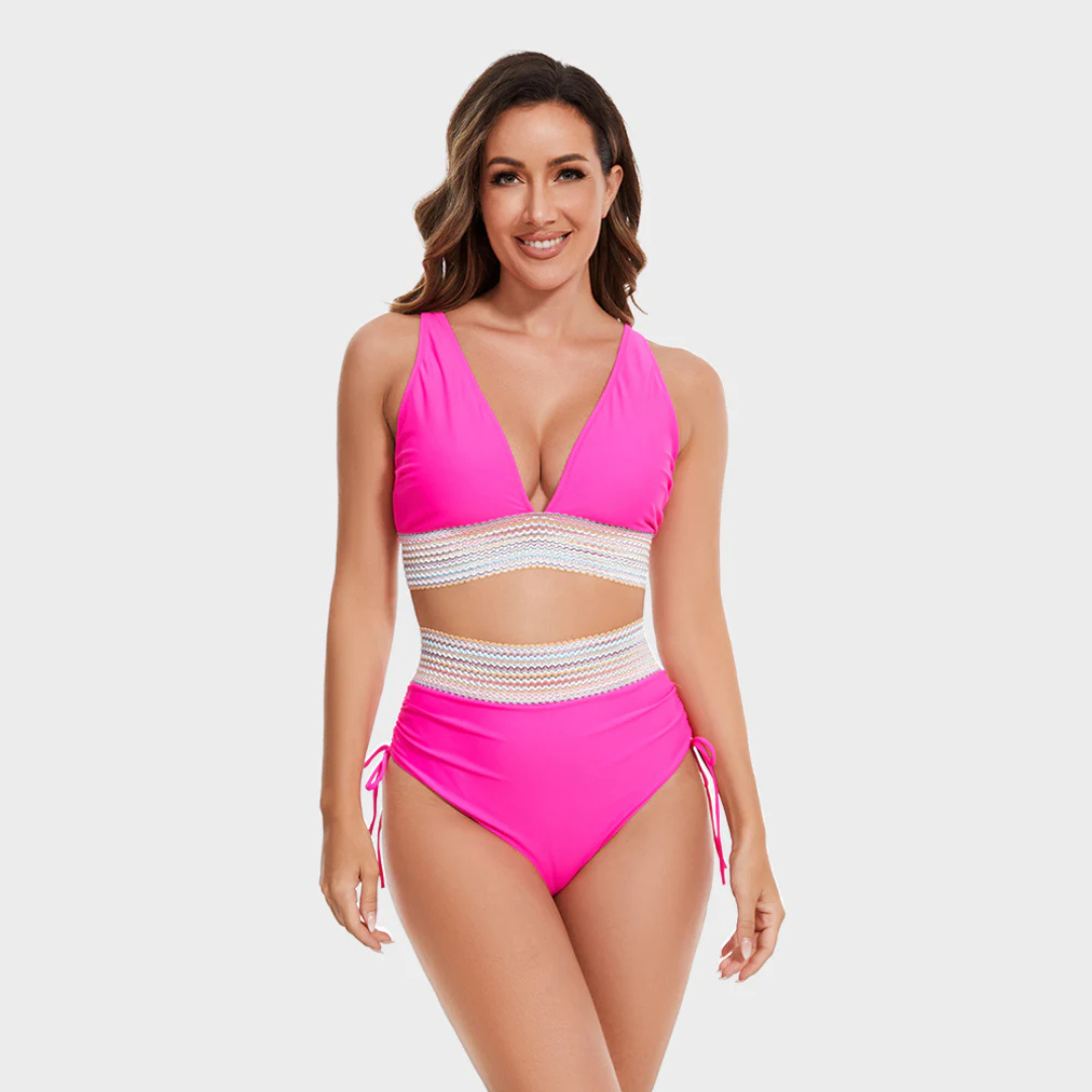 Elegáns magas derekú bikini szett
