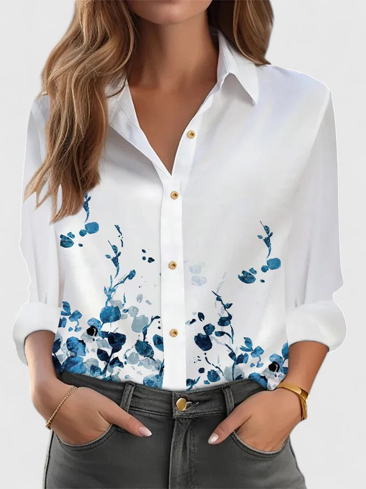 Bő hosszú ujjú elegáns blúz – 2. kép