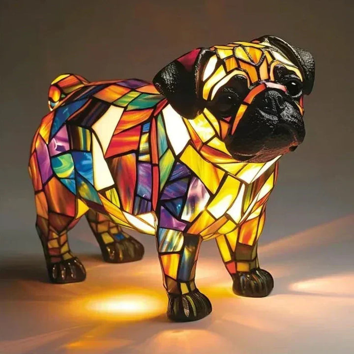 Színes geometrikus mopsz LED lámpa