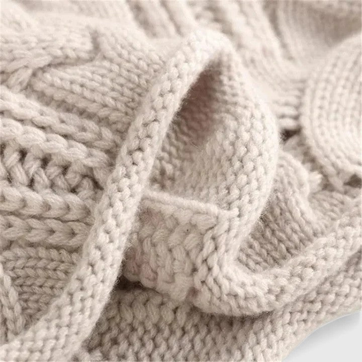 Csavartmintás elegáns kötött pulóver – 5. kép