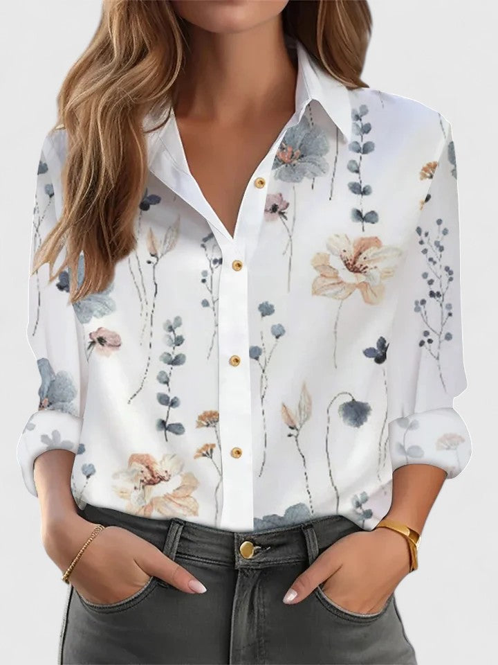 Bő hosszú ujjú elegáns blúz – 4. kép
