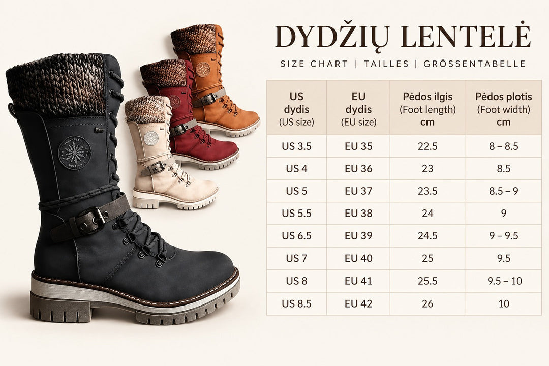 Bélelt magas szárú téli csizma – 7. kép