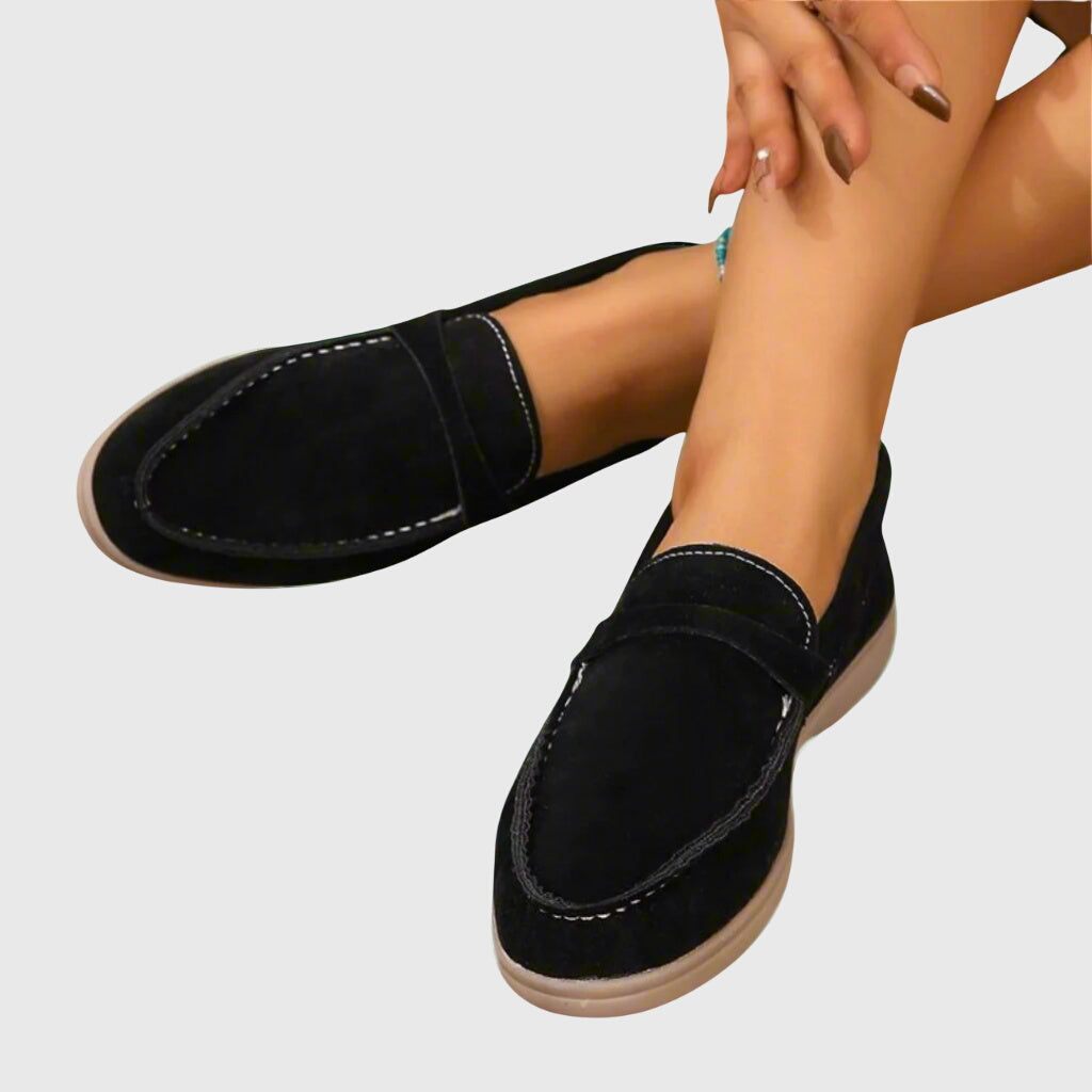 Szellős párnázott kerek orrú loafer – 3. kép