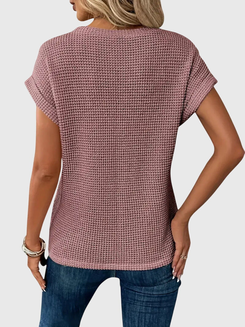 Kerek nyakú elegáns női blúz – 7. kép