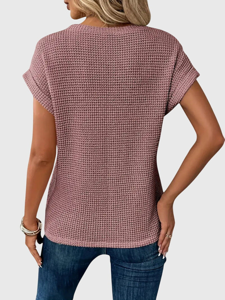 Kerek nyakú elegáns női blúz – 7. kép