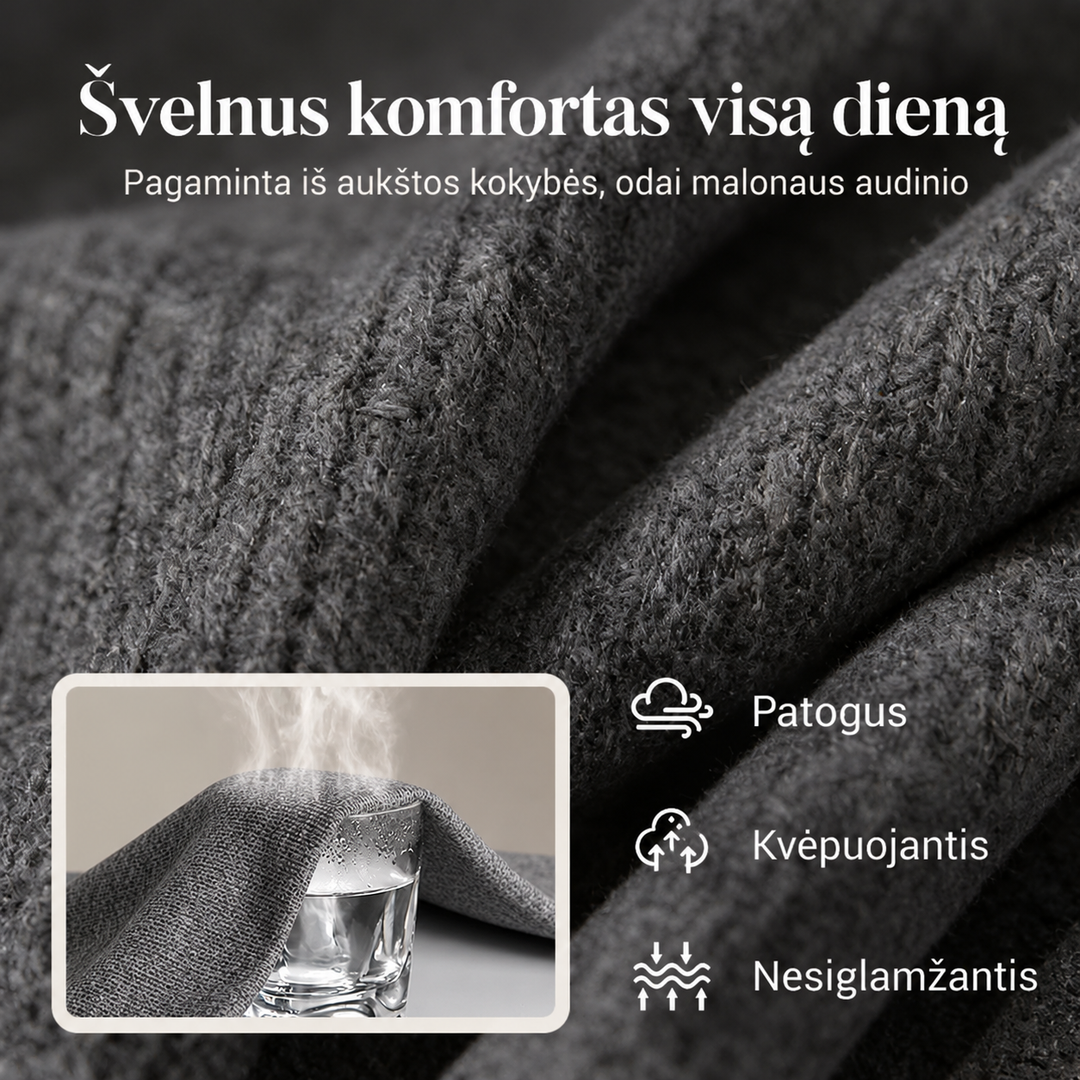 Kerek nyakú felső és húzózsinóros nadrág szett – 8. kép