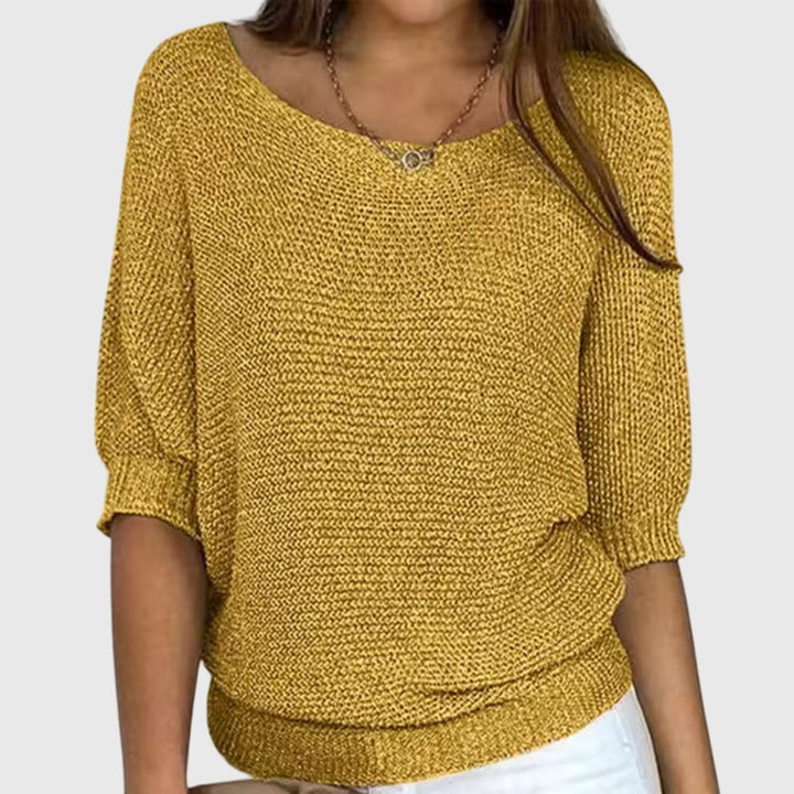 Laza elegáns kötött női pulóver – 5. kép