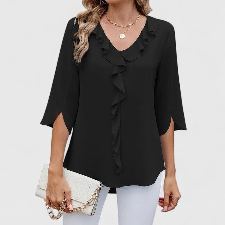 Enyhén bővülő elegáns blúz – 4. kép