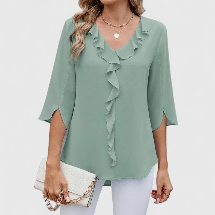 Enyhén bővülő elegáns blúz – 11. kép