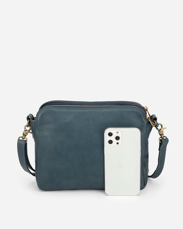 Háromrekeszes crossbody táska beépített pénztárcával – 17. kép
