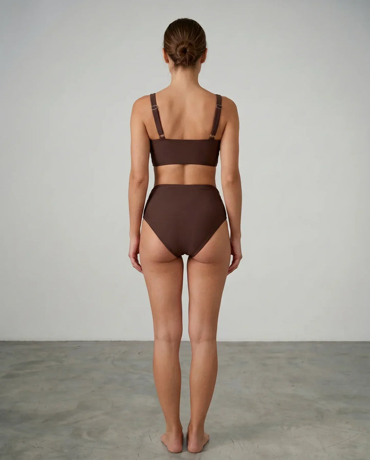 Átlapolt hatású drapírozott bikini – 6. kép