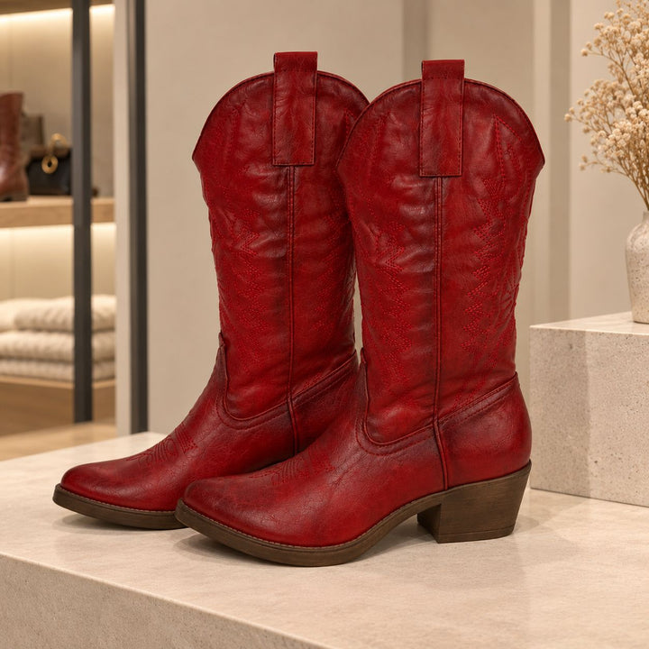 Piros cowboy csizma