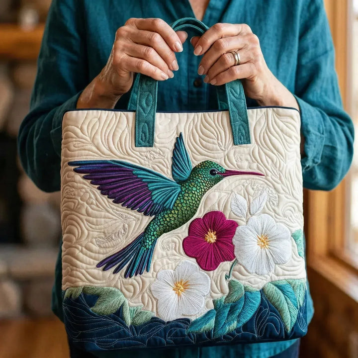 Steppelt táska virágmintás, kolibris díszítéssel – 2. kép