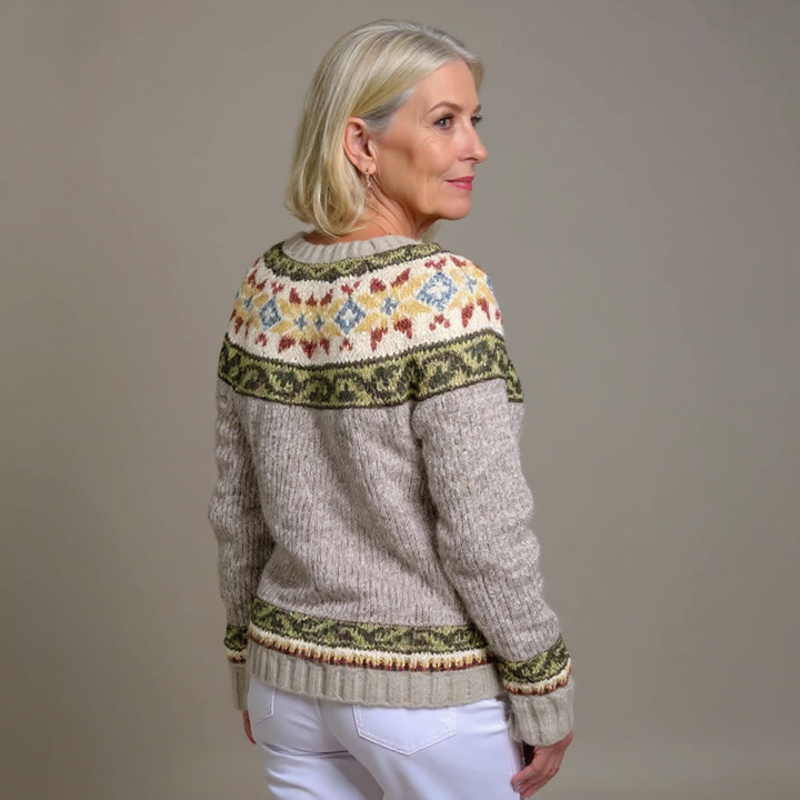 Északi stílusú vintage kardigán – 3. kép